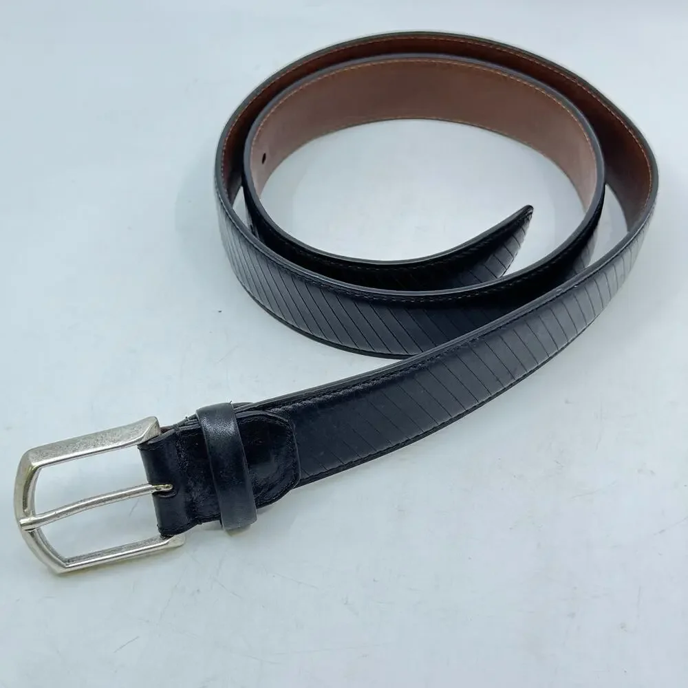 VENETA CINTURE PELLETERIA ARTISTICA Men's Black Italian Leather Belt